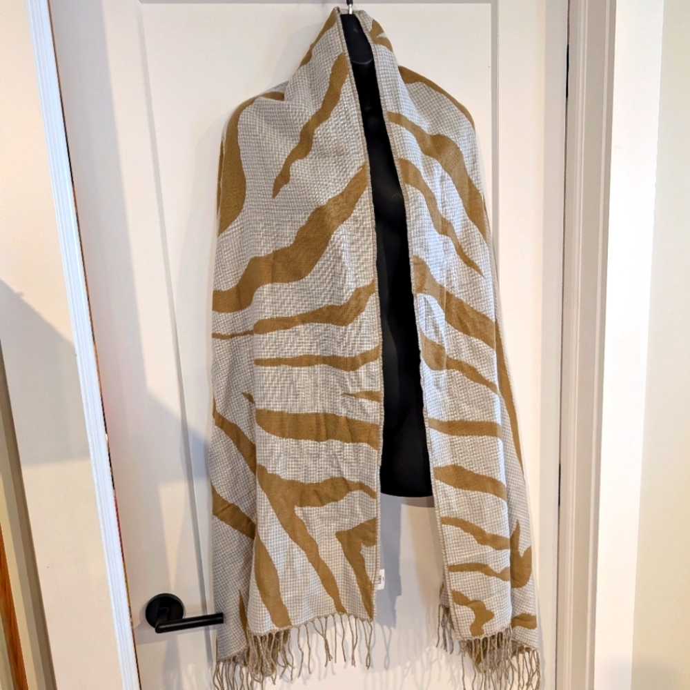 Cabi Zebra Print Scarf Beige